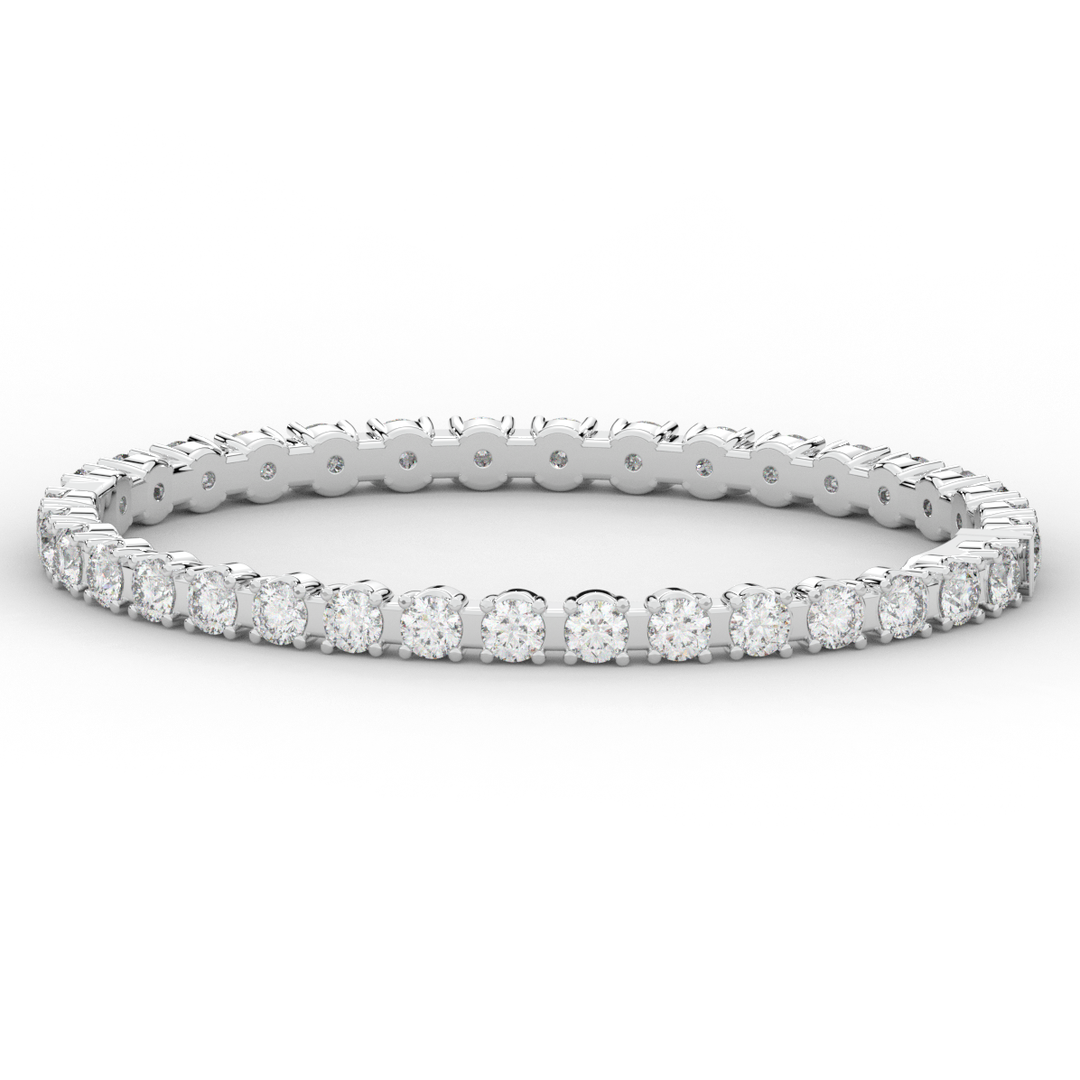 9.00CT.TW ROUND LAB DIAMOND ETERNITY BANGLE - Nazarelle