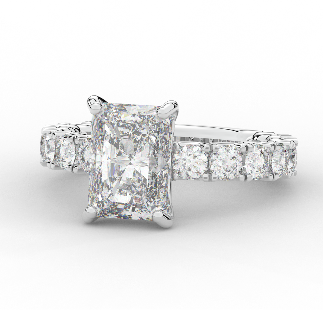 4.35CT.TW RADIANT LAB DIAMOND ENGAGEMENT RING - Nazarelle