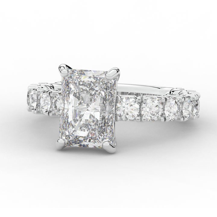 4.35CT.TW RADIANT LAB DIAMOND ENGAGEMENT RING - Nazarelle