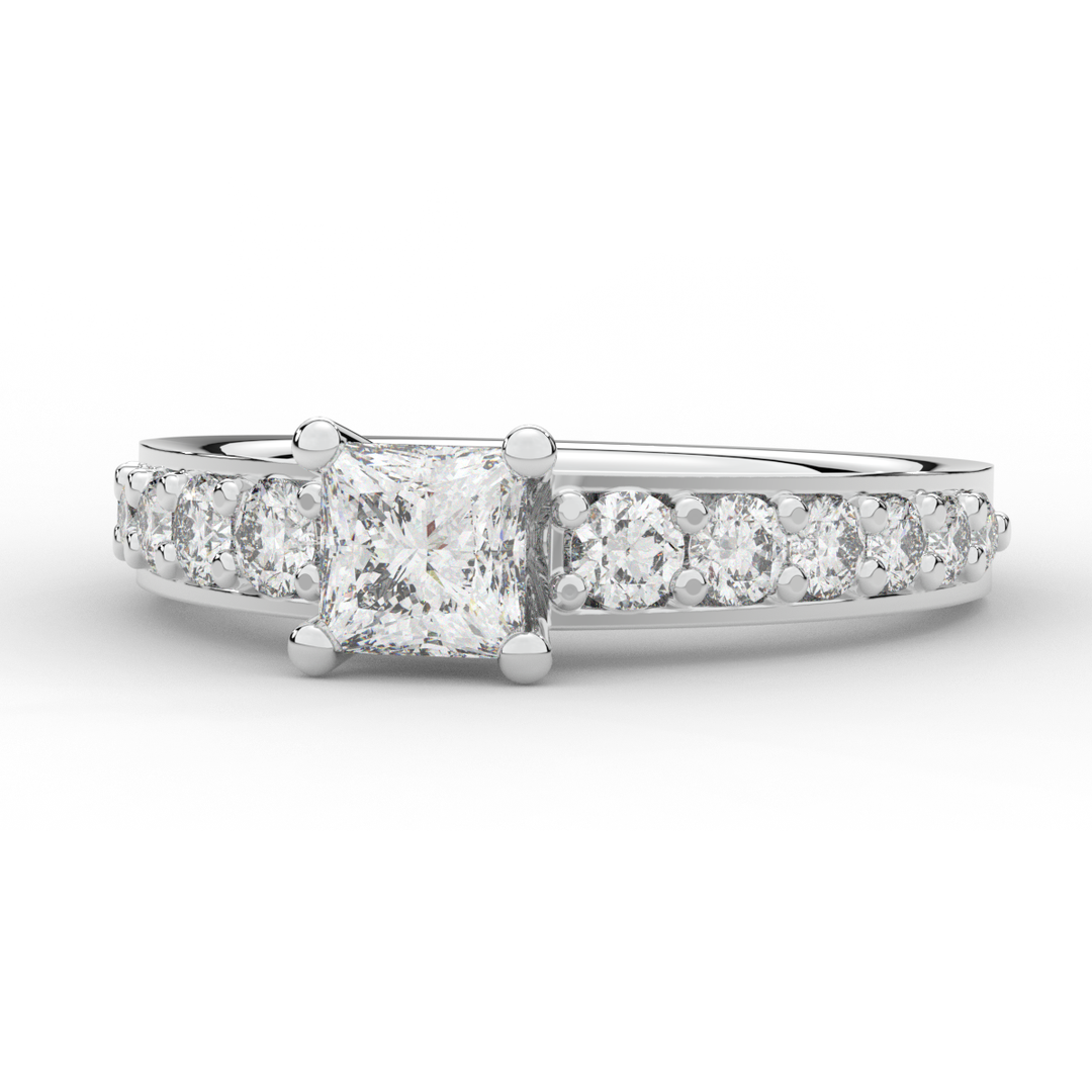 1.75CT.TW PRINCESS LAB DIAMOND SOLITAIRE ENGAGEMENT RING - Nazarelle