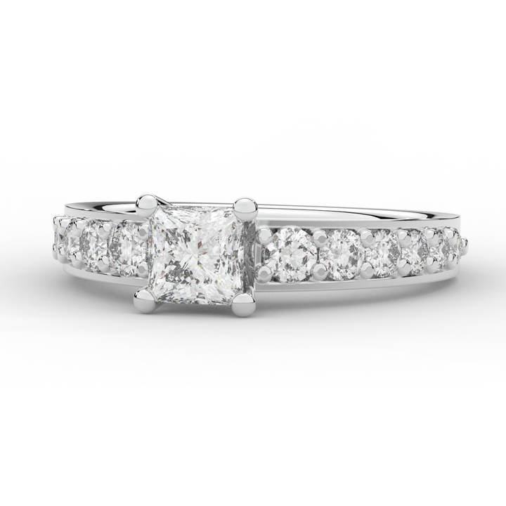 1.75CT.TW PRINCESS LAB DIAMOND SOLITAIRE ENGAGEMENT RING - Nazarelle