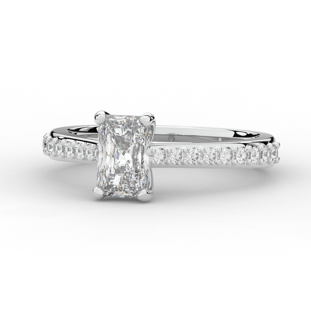 1.25CT.TW RADIANT LAB DIAMOND SOLITAIRE ENGAGEMENT RING - Nazarelle