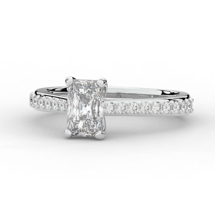 1.25CT.TW RADIANT LAB DIAMOND SOLITAIRE ENGAGEMENT RING - Nazarelle