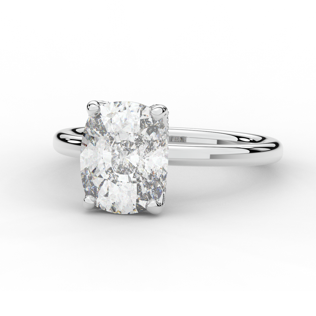 3.10CT.TW CUSHION LAB DIAMOND ENGAGEMENT RING - Nazarelle