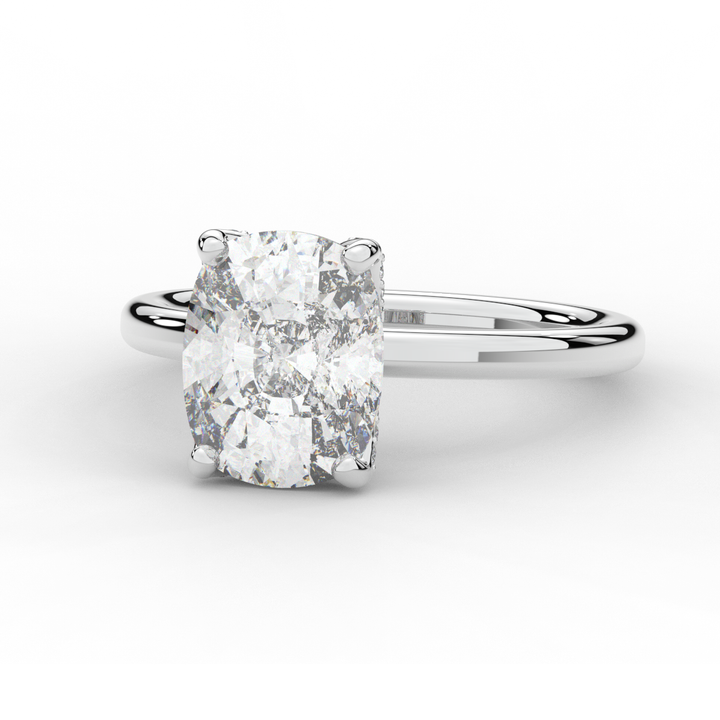 3.10CT.TW CUSHION LAB DIAMOND ENGAGEMENT RING - Nazarelle