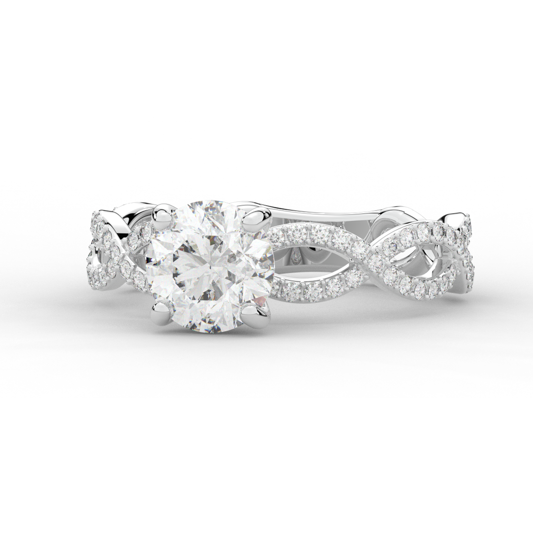 1.30CT.TW ROUND LAB DIAMOND ENGAGEMENT RING - Nazarelle