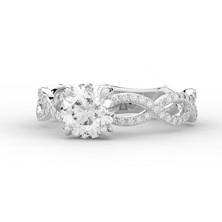 1.30CT.TW ROUND LAB DIAMOND ENGAGEMENT RING - Nazarelle