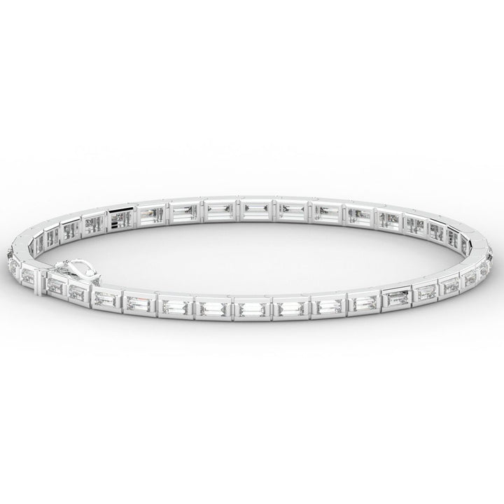 3.40CT.TW ROUND LAB DIAMOND TENNIS BRACELET - Nazarelle