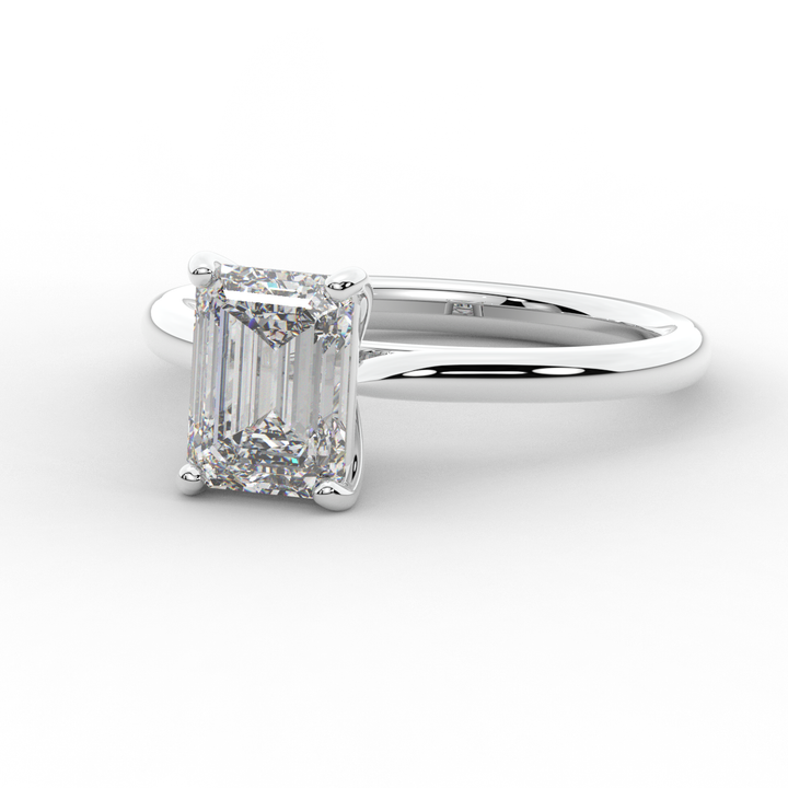 2.00CT EMERALD CUT LAB DIAMOND SOLITAIRE ENGAGEMENT RING - Nazarelle