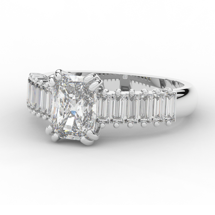 2.60CT.TW RADIANT LAB DIAMOND ENGAGEMENT RING - Nazarelle