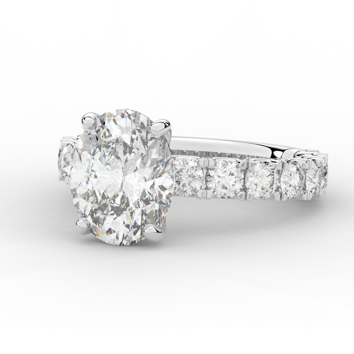 4.35CT.TW OVAL LAB DIAMOND ENGAGEMENT RING - Nazarelle