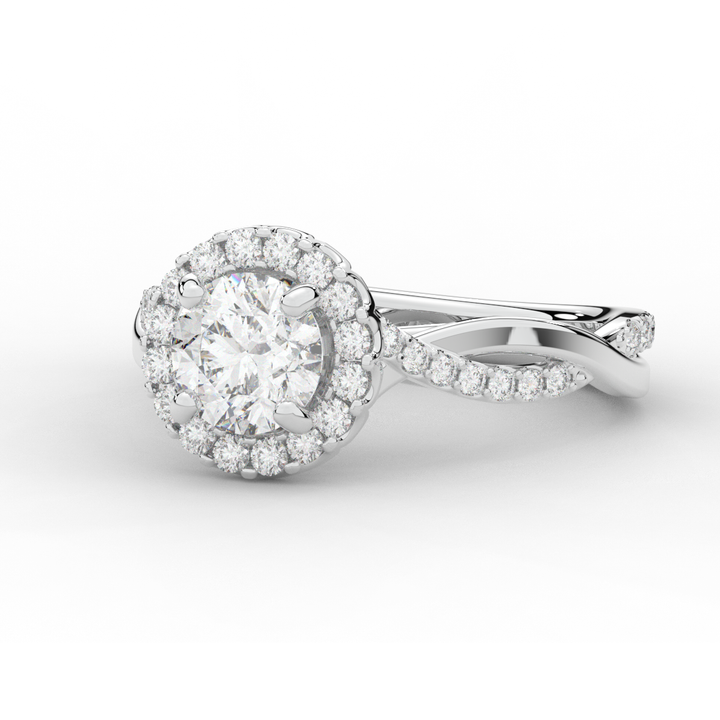 1.30CT.TW ROUND LAB DIAMOND ENGAGEMENT RING - Nazarelle