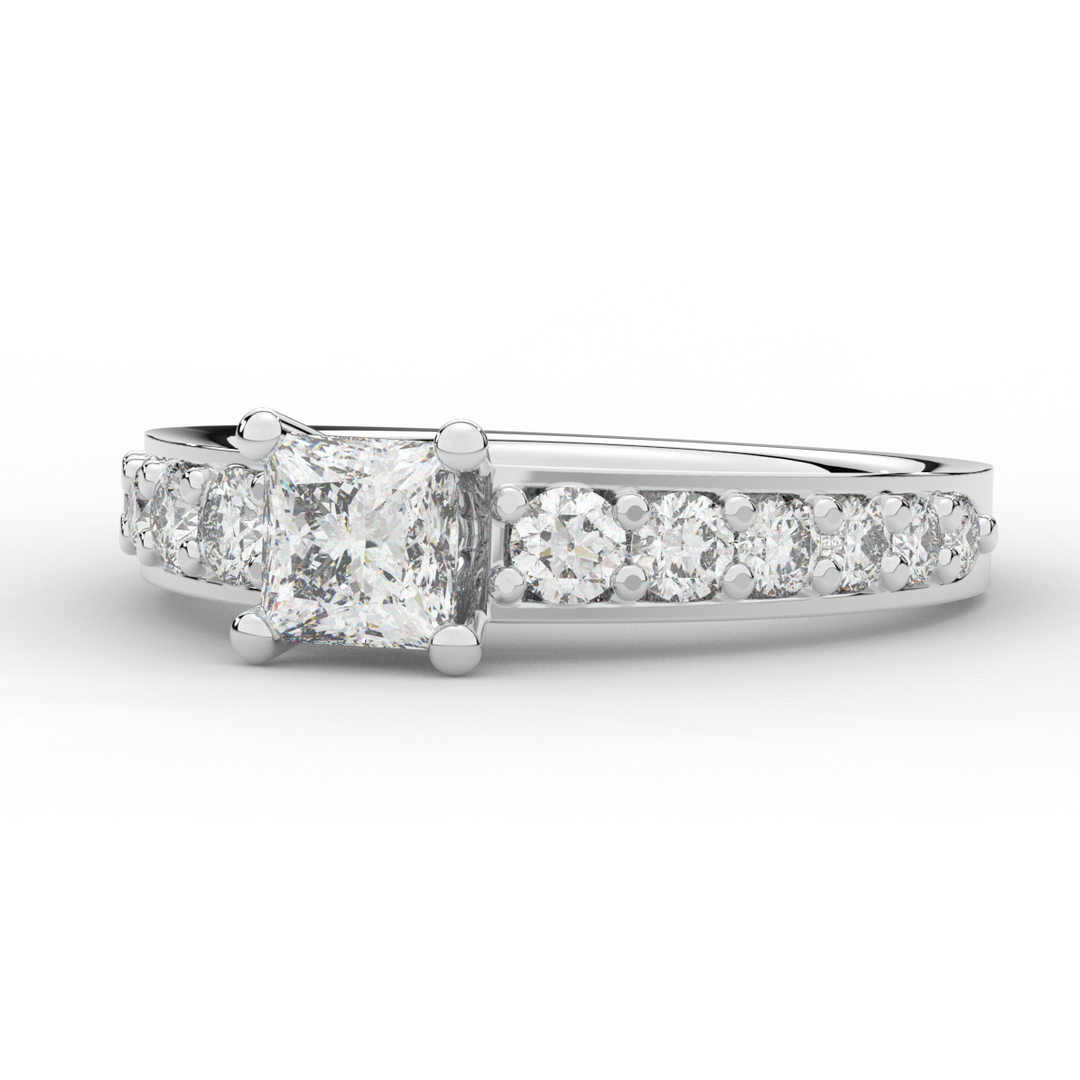 1.75CT.TW PRINCESS LAB DIAMOND SOLITAIRE ENGAGEMENT RING - Nazarelle