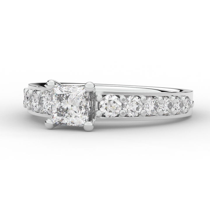1.75CT.TW PRINCESS LAB DIAMOND SOLITAIRE ENGAGEMENT RING - Nazarelle