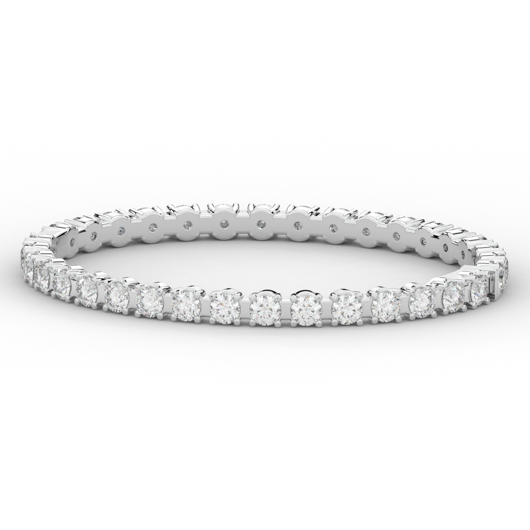 9.00CT.TW ROUND LAB DIAMOND ETERNITY BANGLE - Nazarelle