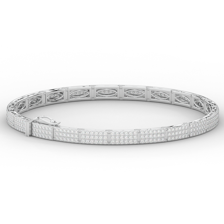 2.25CT.TW ROUND LAB DIAMOND TENNIS BRACELET - Nazarelle