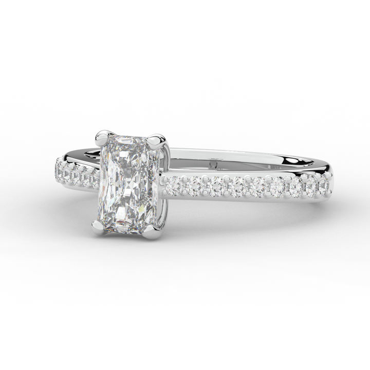 1.25CT.TW RADIANT LAB DIAMOND SOLITAIRE ENGAGEMENT RING - Nazarelle