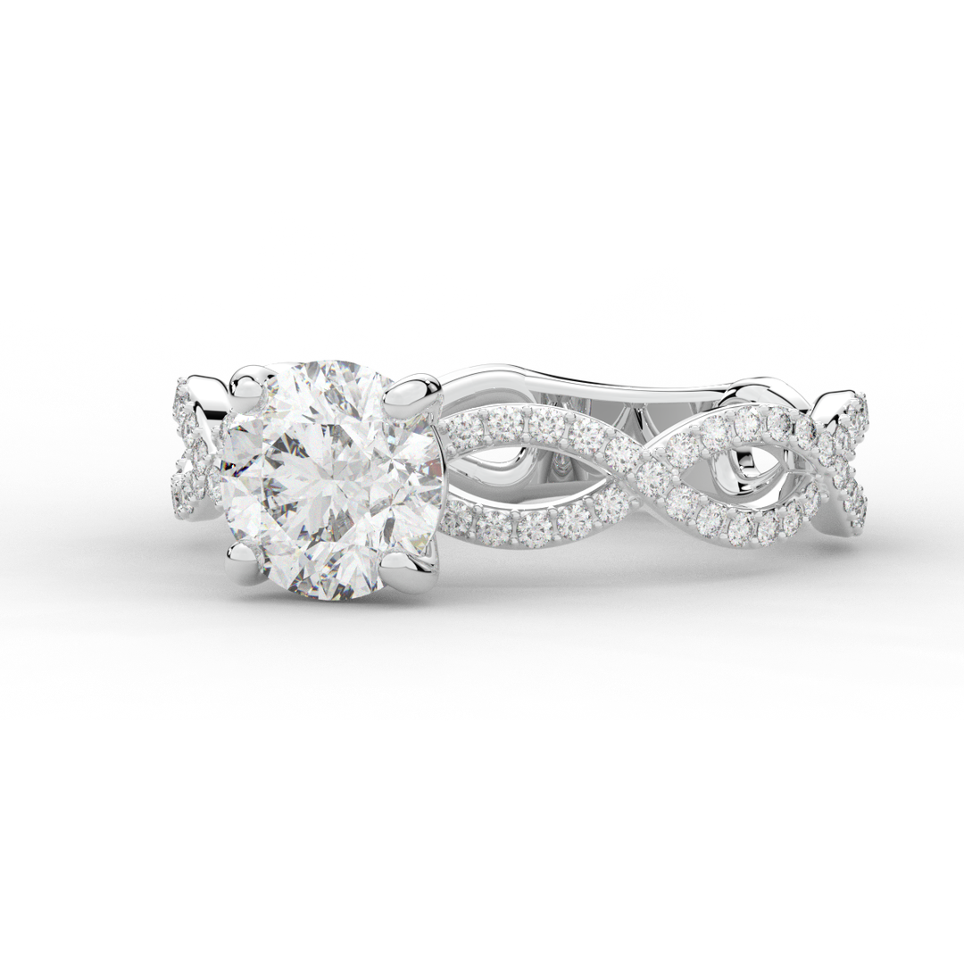 1.30CT.TW ROUND LAB DIAMOND ENGAGEMENT RING - Nazarelle