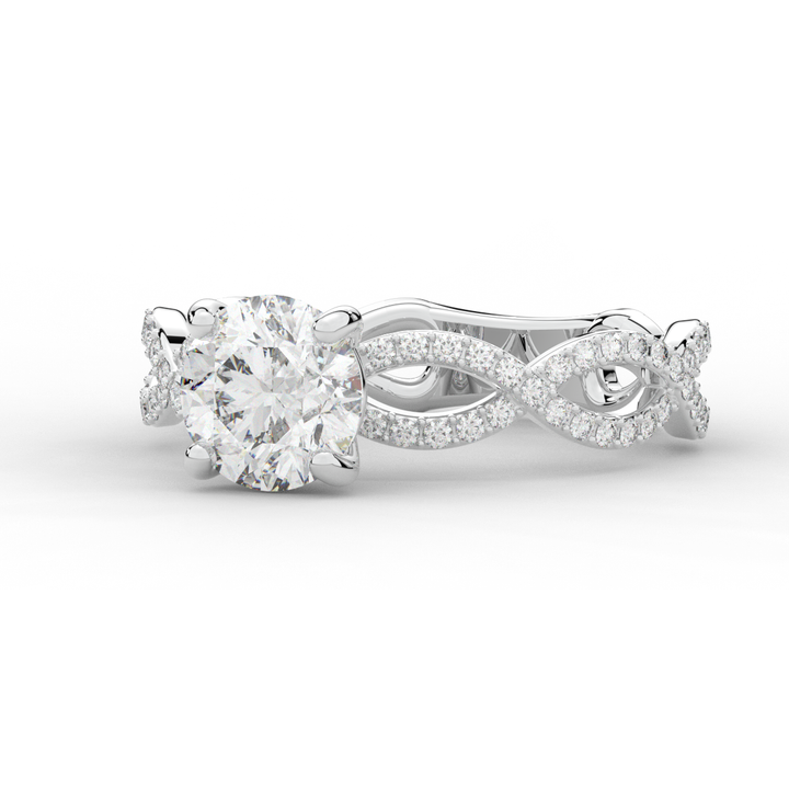 1.30CT.TW ROUND LAB DIAMOND ENGAGEMENT RING - Nazarelle