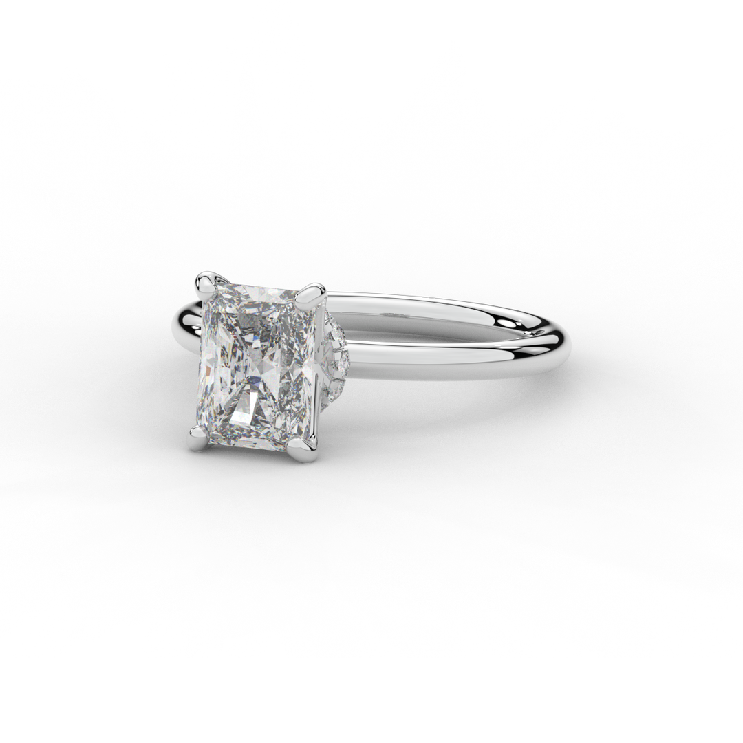 2.05CT.TW RADIANT LAB DIAMOND SOLITAIRE ENGAGEMENT RING - Nazarelle