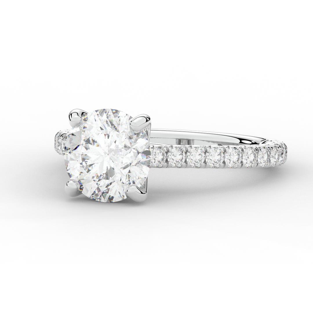 2.40CT.TW ROUND LAB DIAMOND ENGAGEMENT RING - Nazarelle