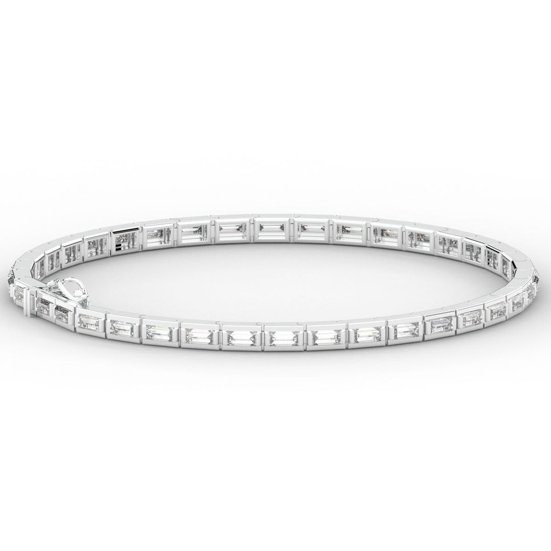 3.40CT.TW ROUND LAB DIAMOND TENNIS BRACELET - Nazarelle