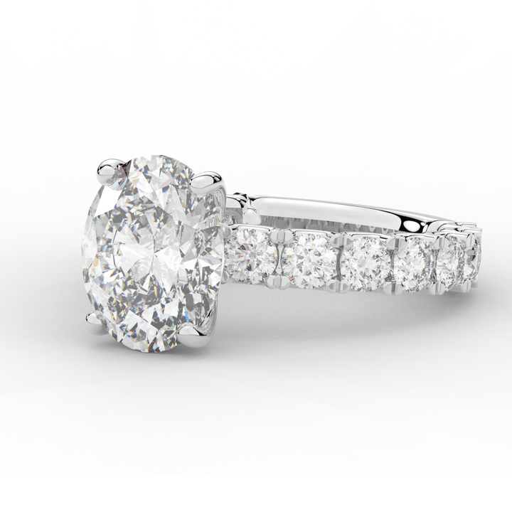 4.35CT.TW OVAL LAB DIAMOND ENGAGEMENT RING - Nazarelle