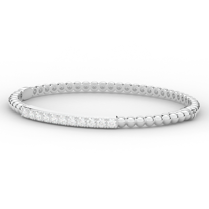 1.10CT.TW ROUND LAB DIAMOND BANGLE - Nazarelle