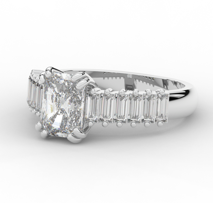 2.60CT.TW RADIANT LAB DIAMOND ENGAGEMENT RING - Nazarelle