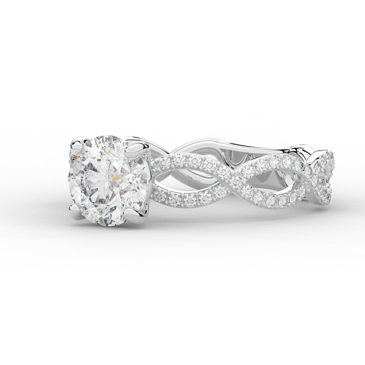 1.30CT.TW ROUND LAB DIAMOND ENGAGEMENT RING - Nazarelle