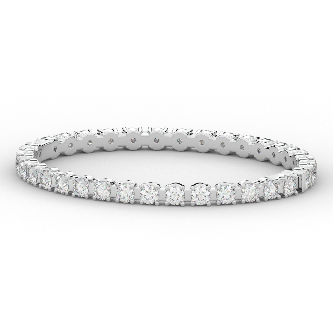 9.00CT.TW ROUND LAB DIAMOND ETERNITY BANGLE - Nazarelle