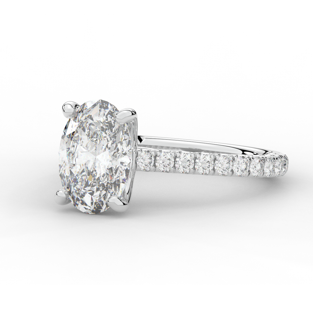 2.40CT.TW OVAL LAB DIAMOND ENGAGEMENT RING - Nazarelle