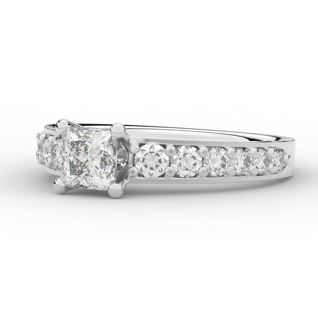 1.75CT.TW PRINCESS LAB DIAMOND SOLITAIRE ENGAGEMENT RING - Nazarelle