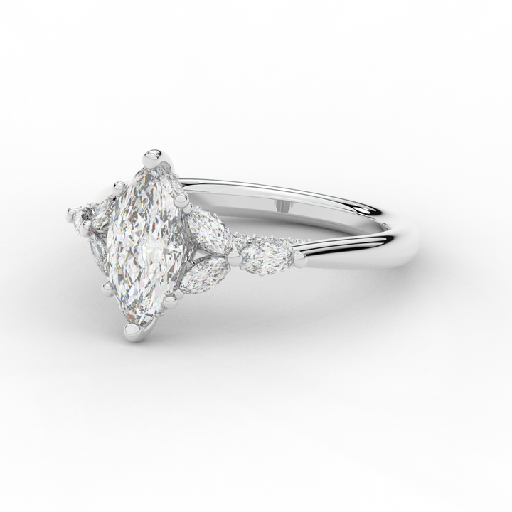 1.50CT.TW MARQUISE LAB DIAMOND ENGAGEMENT RING - Nazarelle