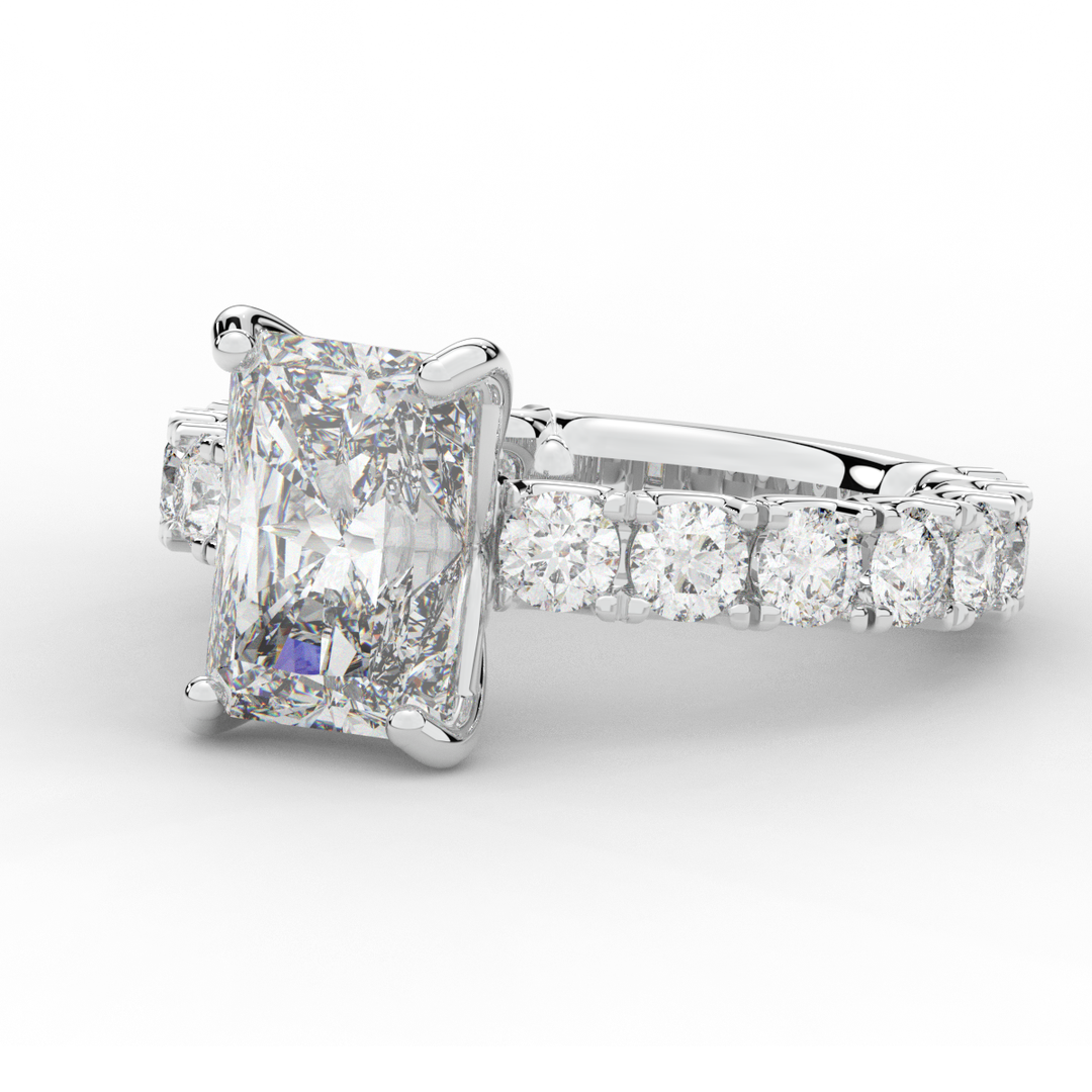 4.35CT.TW RADIANT LAB DIAMOND ENGAGEMENT RING - Nazarelle