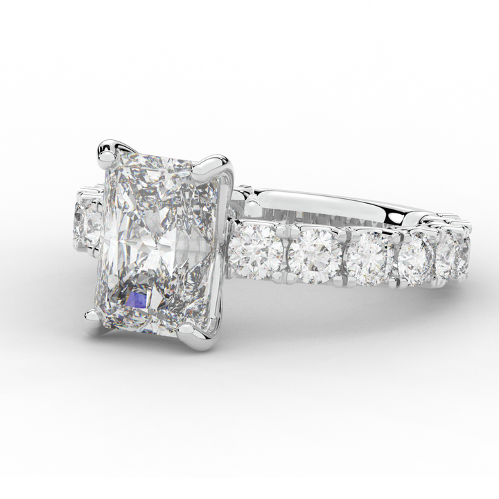 4.35CT.TW RADIANT LAB DIAMOND ENGAGEMENT RING - Nazarelle