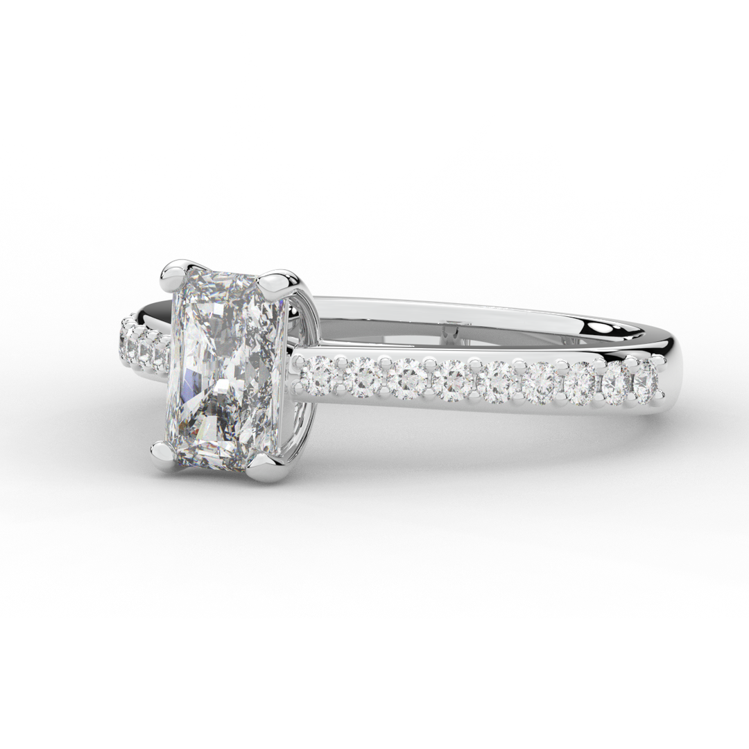 1.25CT.TW RADIANT LAB DIAMOND SOLITAIRE ENGAGEMENT RING - Nazarelle