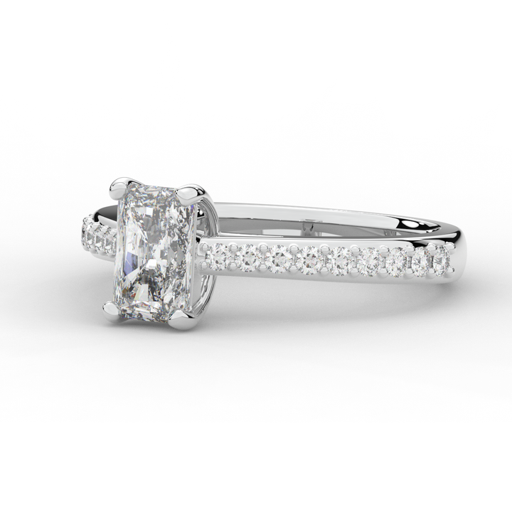 1.25CT.TW RADIANT LAB DIAMOND SOLITAIRE ENGAGEMENT RING - Nazarelle