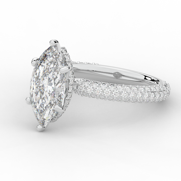 2.60CT.TW MARQUISE LAB DIAMOND ENGAGEMENT RING - Nazarelle