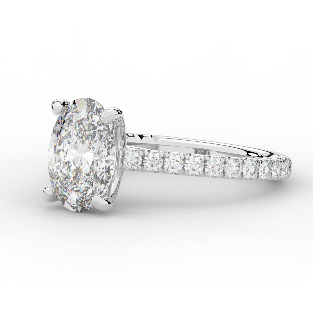 2.40CT.TW OVAL LAB DIAMOND ENGAGEMENT RING - Nazarelle