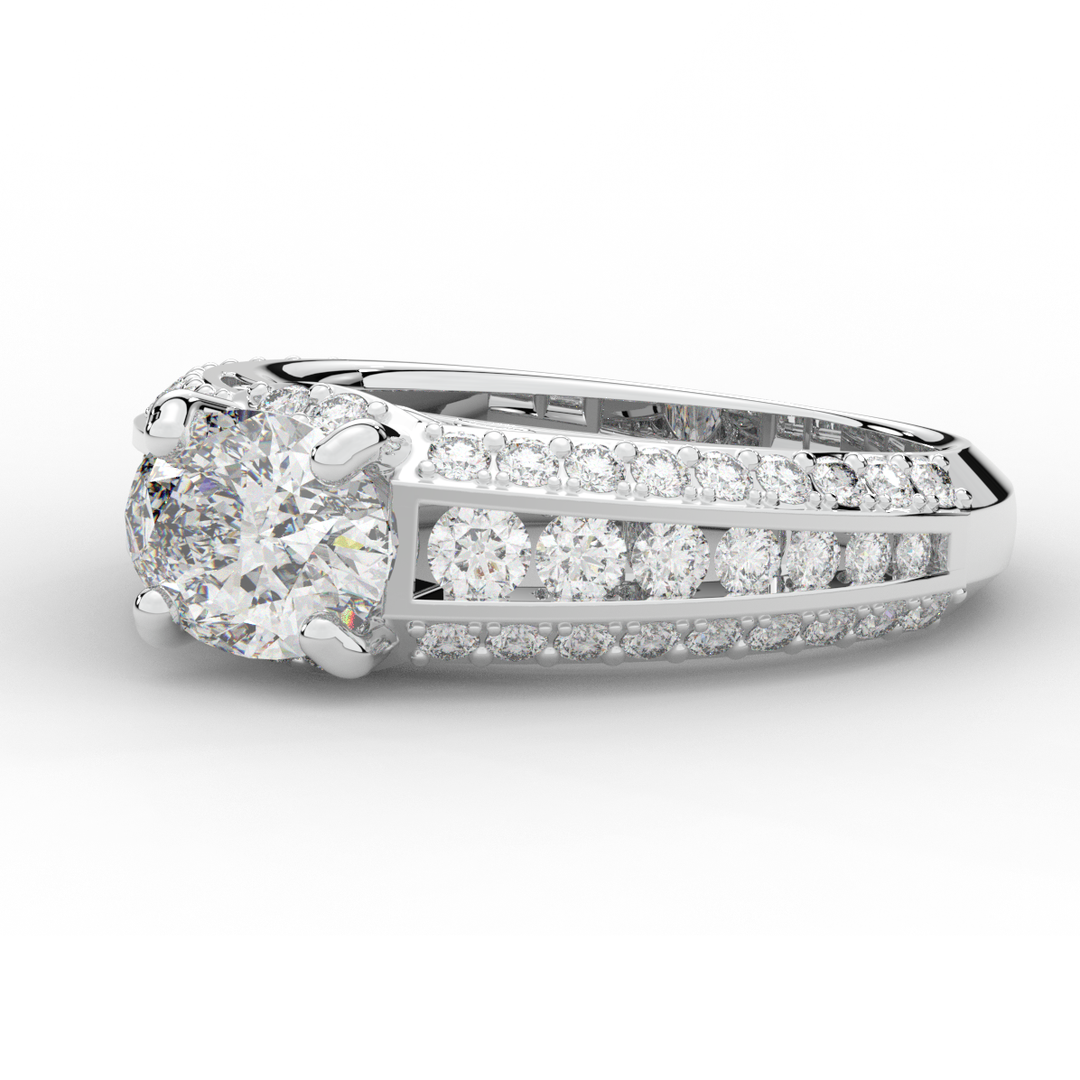 1.80CT.TW OVAL LAB DIAMOND SOLITAIRE ENGAGEMENT RING - Nazarelle