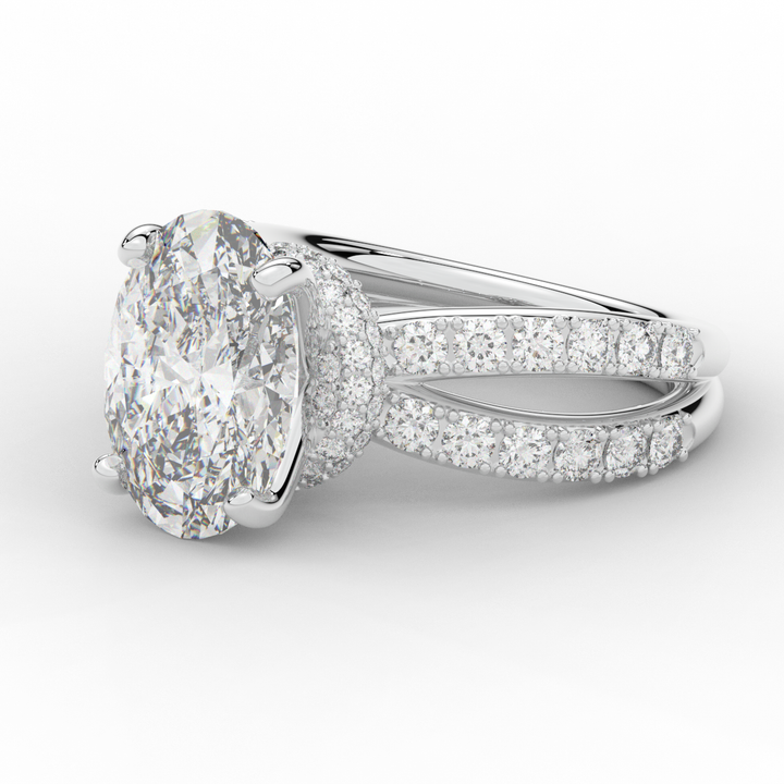 6.25CT.TW OVAL LAB DIAMOND ENGAGEMENT RING - Nazarelle