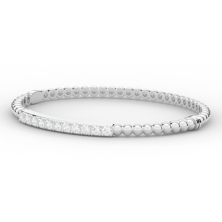 1.10CT.TW ROUND LAB DIAMOND BANGLE - Nazarelle
