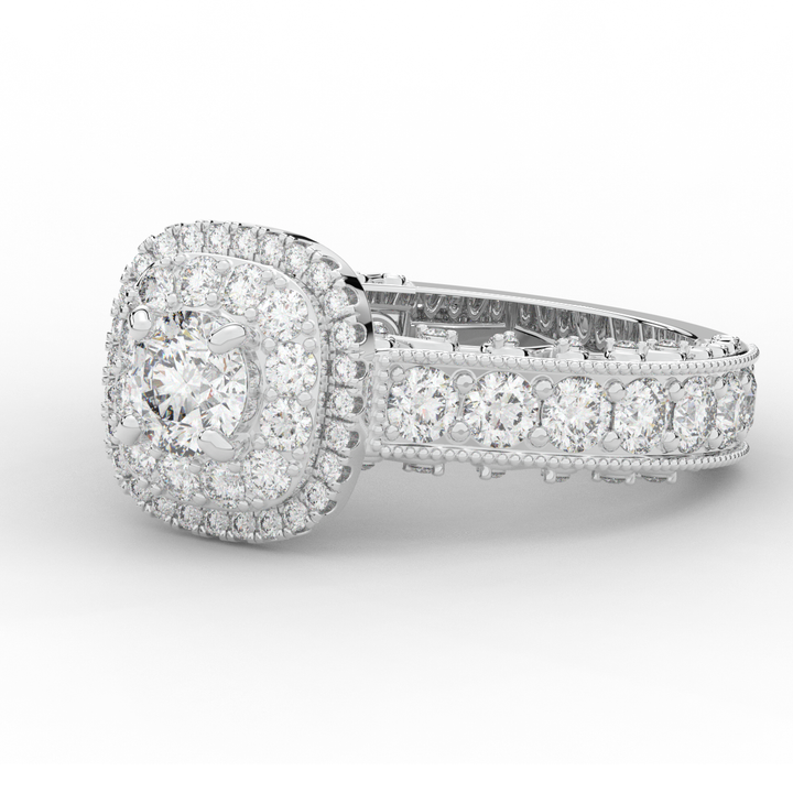 2.30CT.TW ROUND LAB DIAMOND ENGAGEMENT RING - Nazarelle