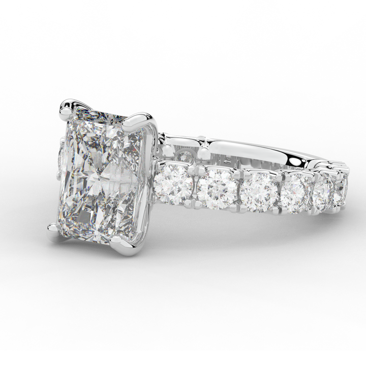 4.35CT.TW RADIANT LAB DIAMOND ENGAGEMENT RING - Nazarelle