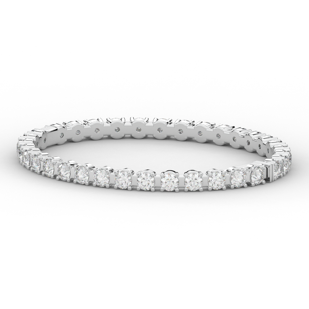9.00CT.TW ROUND LAB DIAMOND ETERNITY BANGLE - Nazarelle