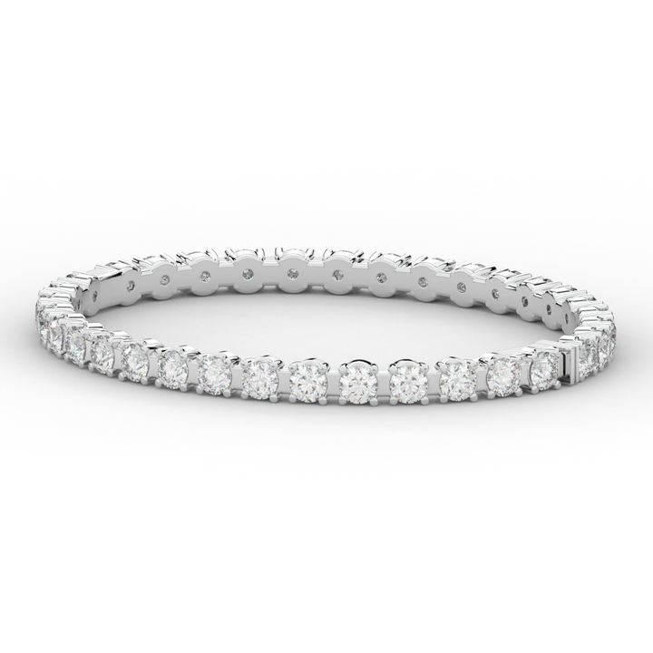 9.00CT.TW ROUND LAB DIAMOND ETERNITY BANGLE - Nazarelle