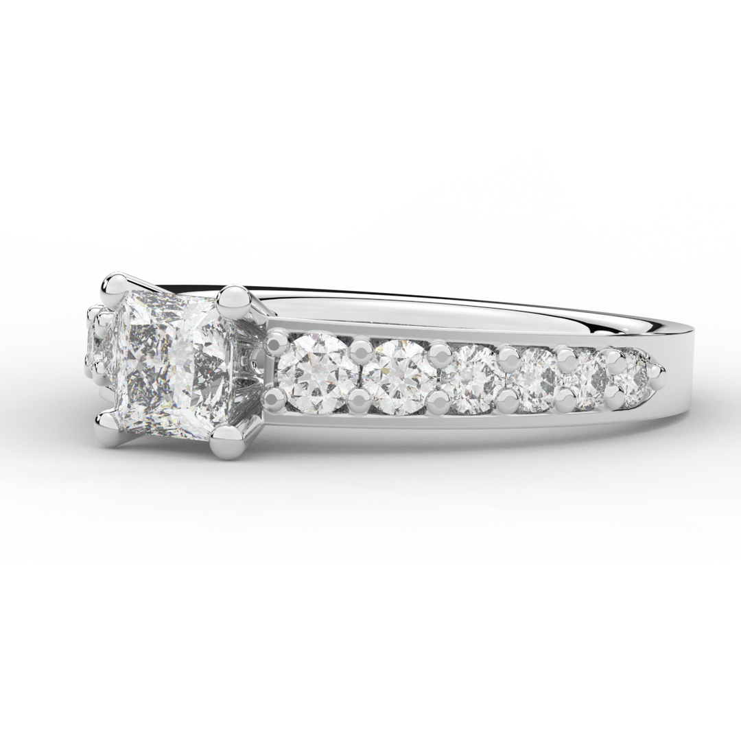 1.75CT.TW PRINCESS LAB DIAMOND SOLITAIRE ENGAGEMENT RING - Nazarelle