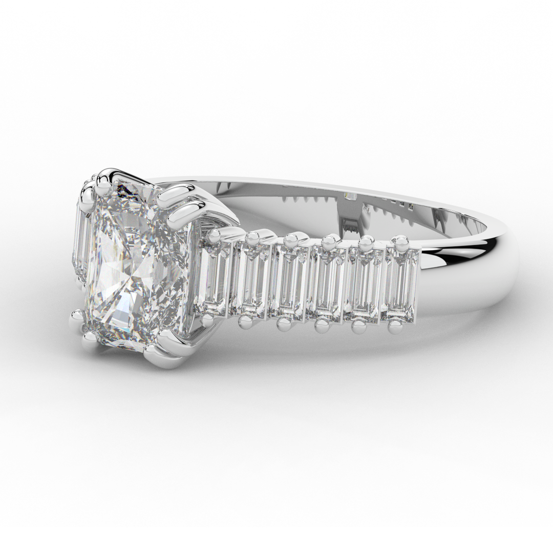 2.60CT.TW RADIANT LAB DIAMOND ENGAGEMENT RING - Nazarelle