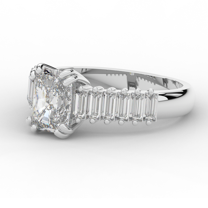 2.60CT.TW RADIANT LAB DIAMOND ENGAGEMENT RING - Nazarelle